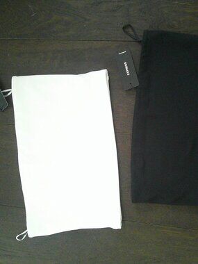 NWT Express Strapless Black & White Crop Top Set